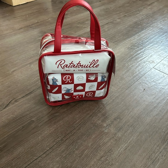 Primark Handbags - Ratatouille Disney NWT 2 Red and White  Cosmetic Bags with clear outside bag.